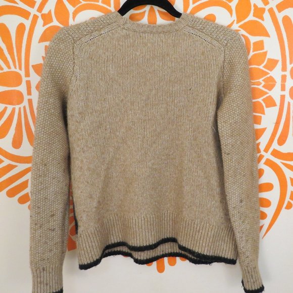Madewell Brown & Black Wool Blend Sweater S - Picture 2 of 3